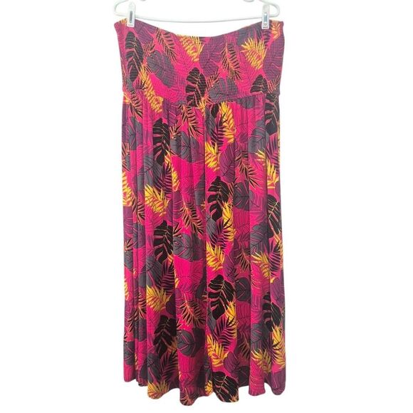 Torrid Midi Gauze Smocked Convertible Dress/Skirt Pink Yellow Plus Size 2X - Picture 2 of 6